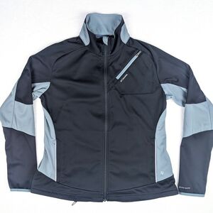Columbia Black and Gray Ski Jacket with Dynamic Color Blocking